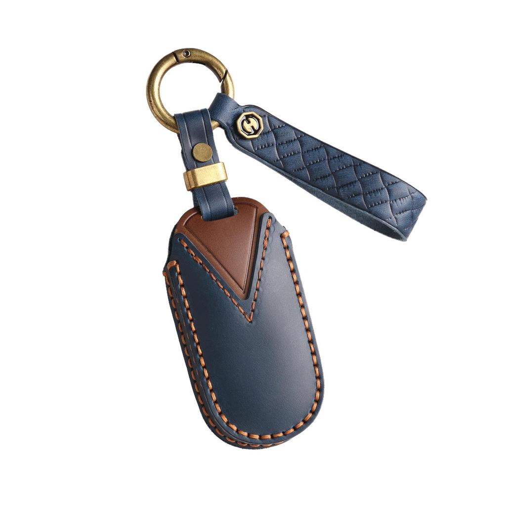 Genuine Leather Jeep Key Cover for Grand Commander & Grand Cherokee - Handmade Protective Shell with Buckle
