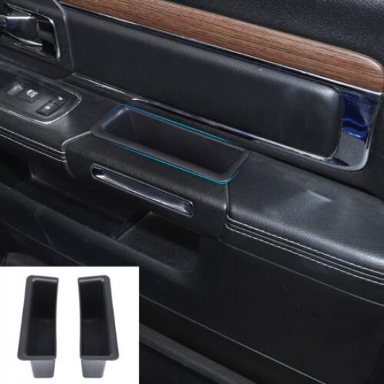 2pcs Interior Side Door Armrest Handle Storage Box For Dodge Ram 1500 2010-2017