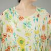 DIMANAF New 2026 Plus Size Spring Long Dress Women Summer Beach Loose Oversize Maxi Floral Print Vintage