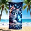 1Pc Butterfly Dreams Blue Beach Towel, Quick Dry, Multi-Use for Beach Pool Gym Yoga Home Travel, Christmas, Halloween, Xmas Gift M928585