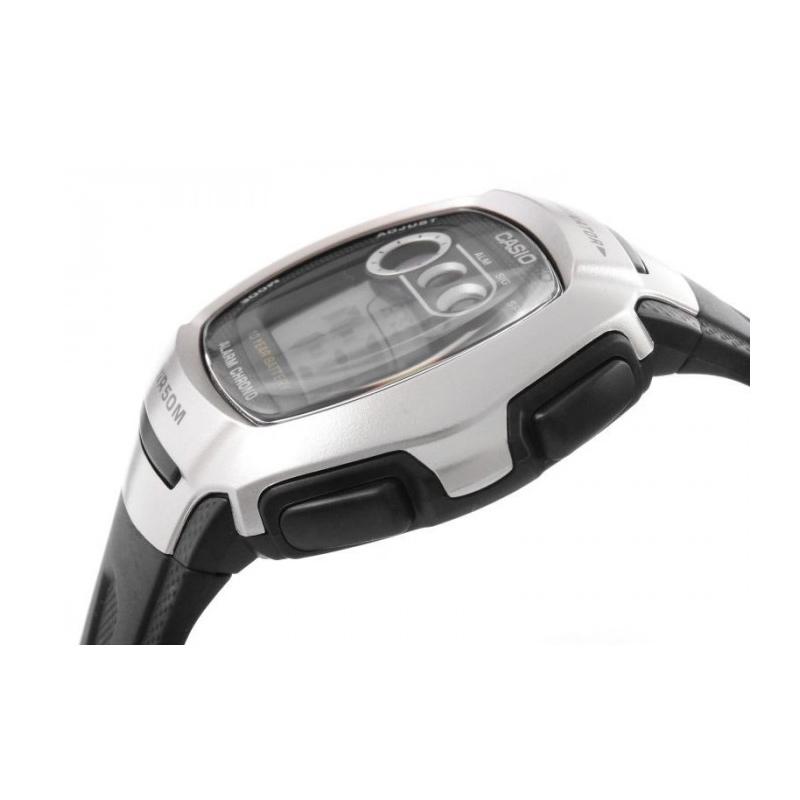 Casio Movimento à prova d'água e à prova de choque movimento de quartzo pulseira de resina relógio japonês e coreano relógio masculino mostrador cinza W-210-1AV