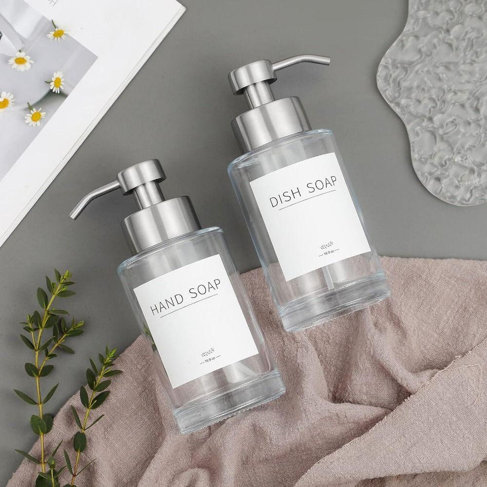 Refillable Foaming Soap Dispenser Round Hand Pump Bottle Easy To Use Foam Pump Bottle  Body Wash