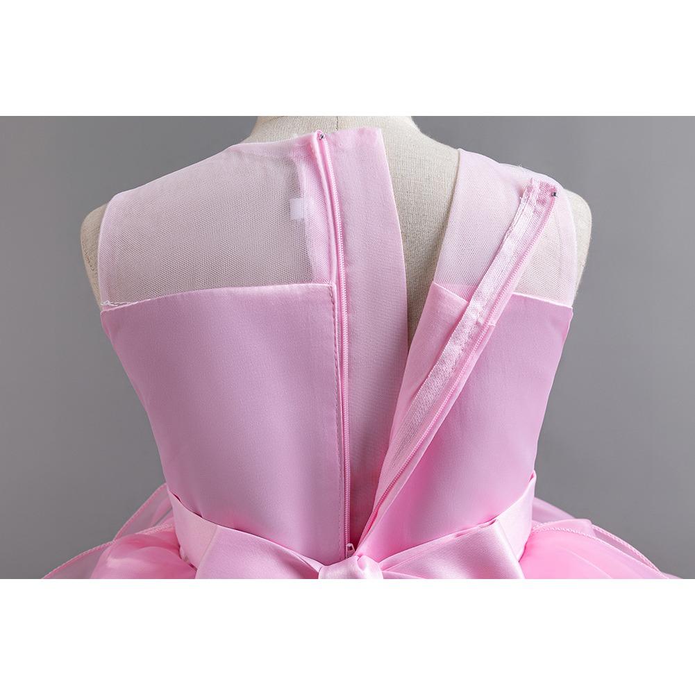 Girls Dress Flower Girl Tail Dress Organza Cake Princess Child Dress Wedding Pom Pom Dress  Little Girl's Favourite Dress Dresses