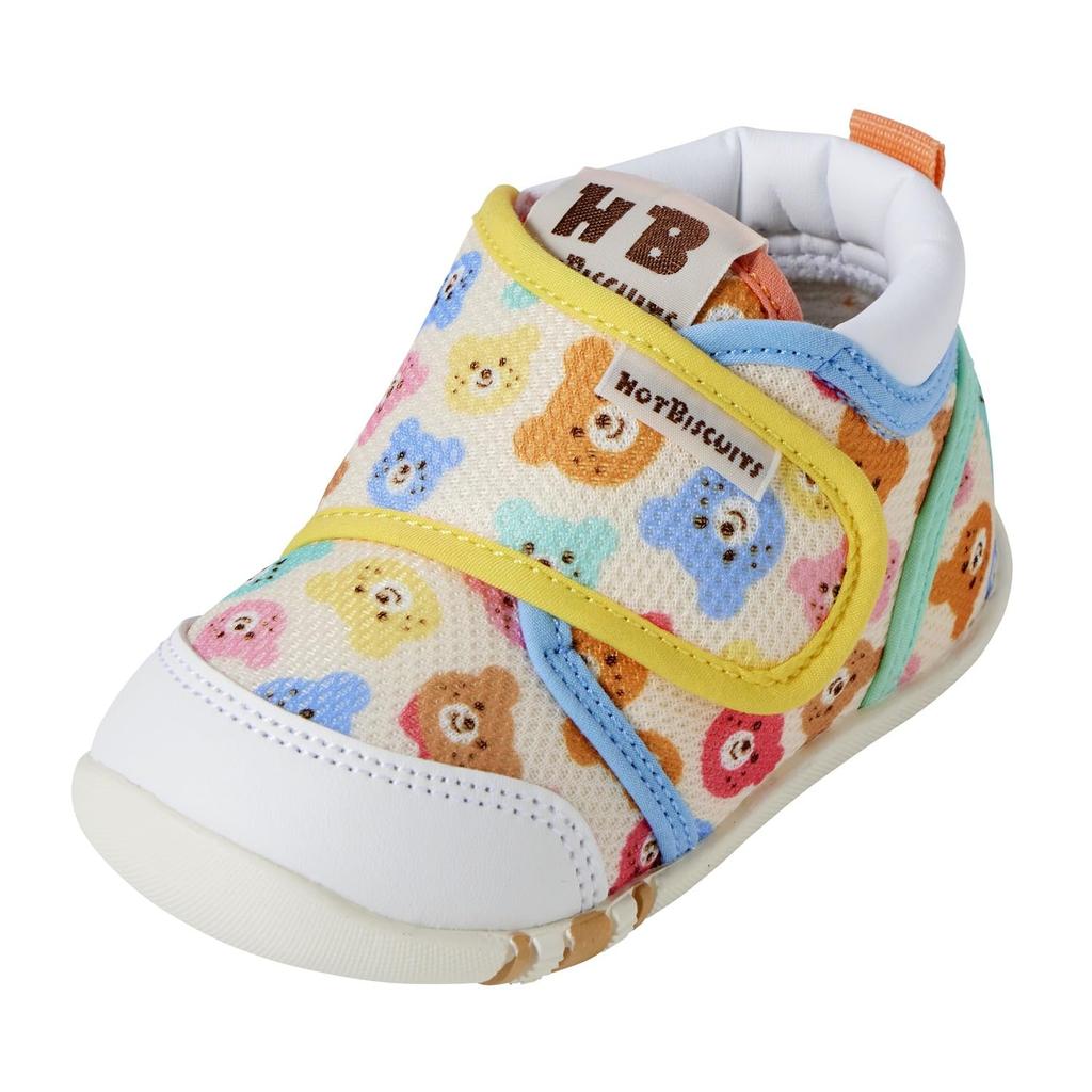 MIKIHOUSE HOT BISCUITS First Baby Shoes, Boys and Girls, White, Size 12cm, 73-9301-681