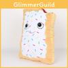 White Toaster Pastry Plush Toy Cartoon Stuffed Doll Cookies Decoration Gift