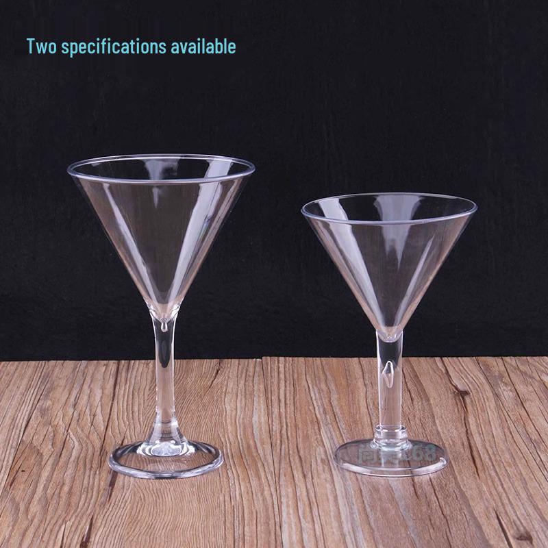 Transparente Acryl-Cocktailgläser - Martini, Margarita, Dreieckig, Hoher Stiel, Bar- & KTV-Stile