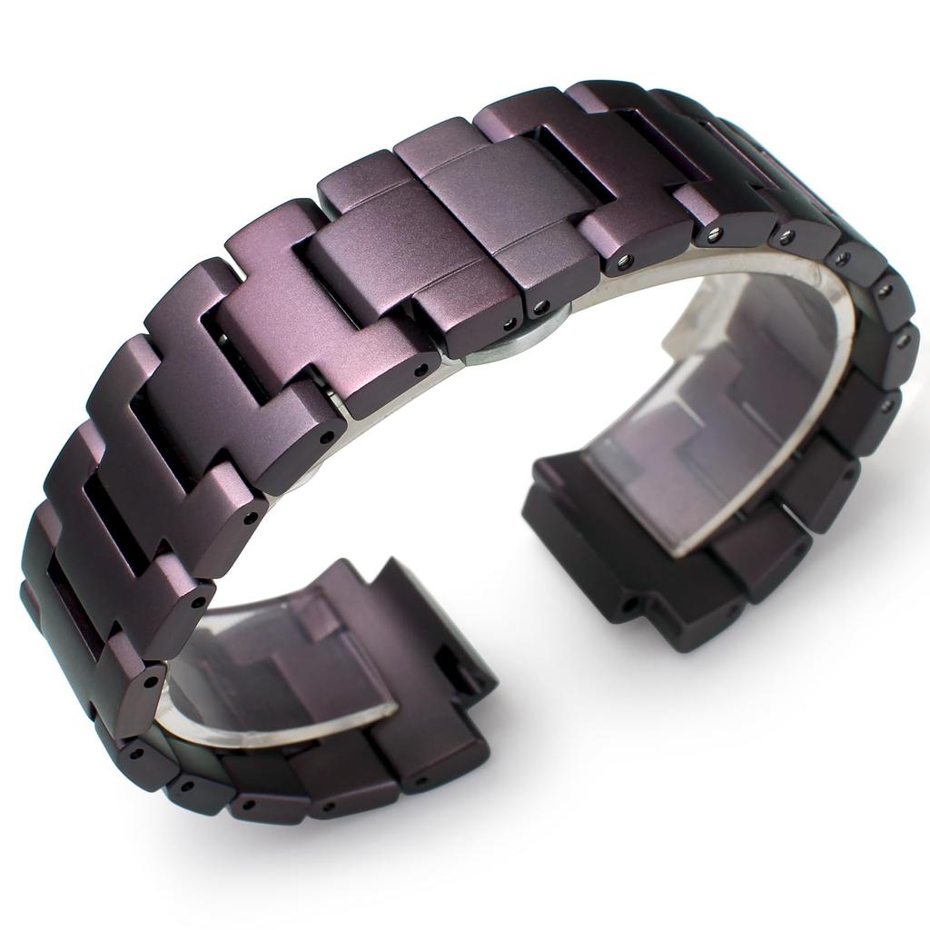 Metal Watch Band with Case for Casio G-SHOCK 5600 Series, Lightweight Aluminum Alloy, Purple