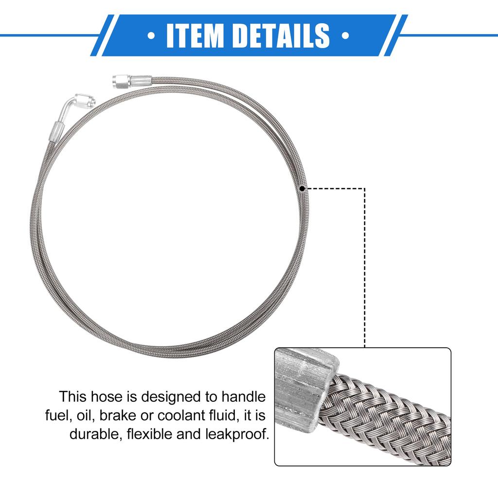 Eine ABSOPRO AN3 Geflochtene Stahl Turbo Betankungsleitung 90 Grad-Gerade