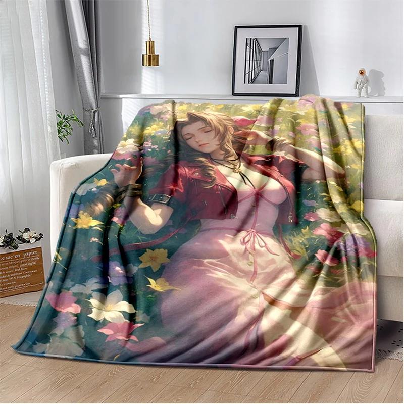 New Style Cloud Tifa Aerith Final Fantasy Games Sephiroth Blanket,Soft Throw Blanket for Home Bedroom Bed Sofa Cover Kids