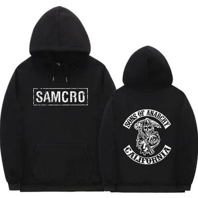 Autumn Sons of Anarchy SAMCRO Printed Hoodies Fashionable Casual Sports Long Sleeved Men's and Women's Unisex Hooded Sweatshirts