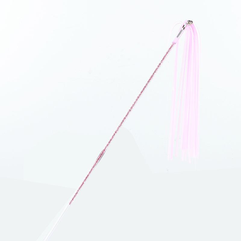 Simulation Feather Interactive Cat Toy Satin Ribbon Bell Cat Stick Toys Kitten Playing Teaser Wand Supplies Accessories