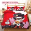 Toilet‑Bound Hanako‑kun2 Pattern Bedding Quilt Set  Home Decoration  Gift (1 * duvet cover + 2 * pillowcase  without core)