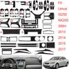 Car Accessories Interior Carbon Fiber Gear Panel Air Conditioning Cd Panel Wait Black Stickers For LEXUS IS250 IS350