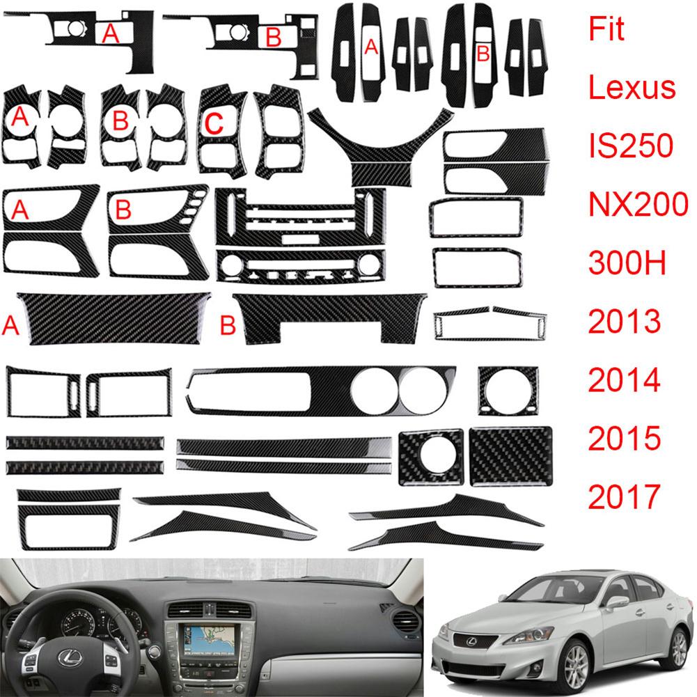 Car Accessories Interior Carbon Fiber Gear Panel Air Conditioning Cd Panel Wait Black Stickers For LEXUS IS250 IS350
