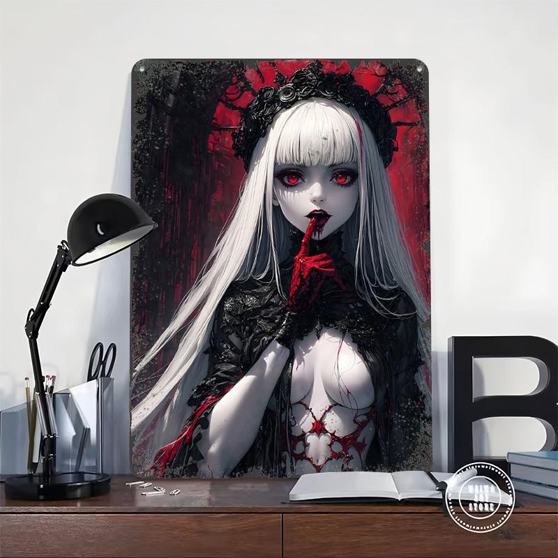 Vampire Queen Poster Customized Wall Art Vintage Metal Signs Retro Tin Plaque for Man Cave Living Room Decoration Wand Deko Home