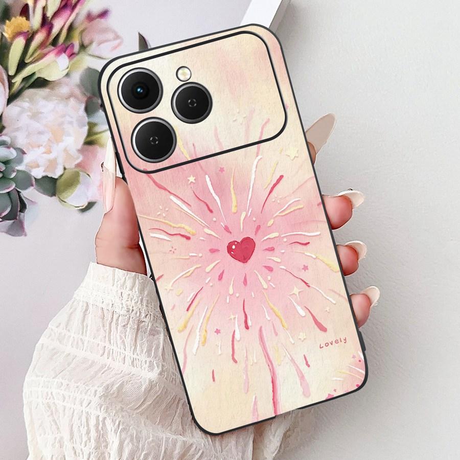 For Tecno Spark 40 Spark40 C Phone Case TPU Shell Luxury  Painted Soft Silicone Coque For Tecno Spark40C Spark 40C Back Cover