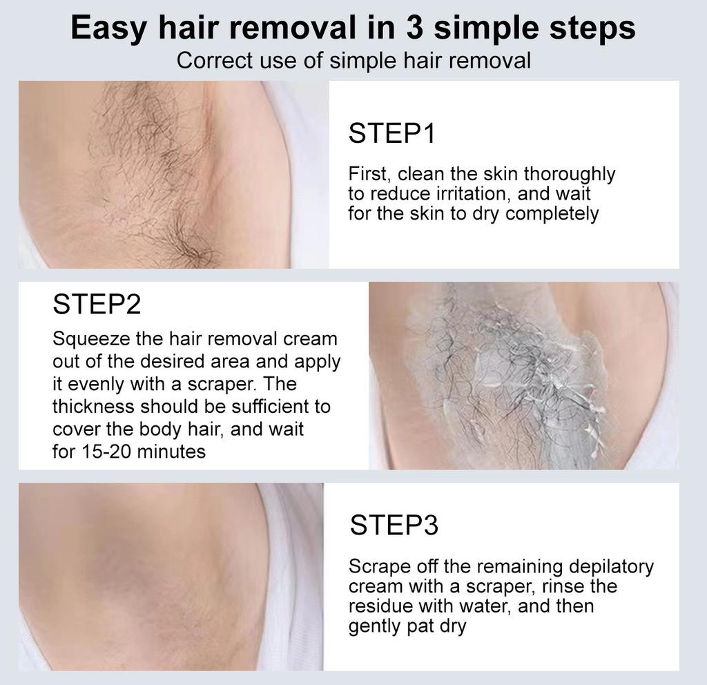Gentle And Silky Hair Removal Cream, Natural Permanent Hair Removal Cream, Leg Hair Removal Cream, Suitable For All Skin Types