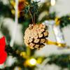 Natural Pine Cone for Christmas Tree Decoration (Pack of 6) | Christmas Ornaments Props | Christmas Decorations Items for Home Office