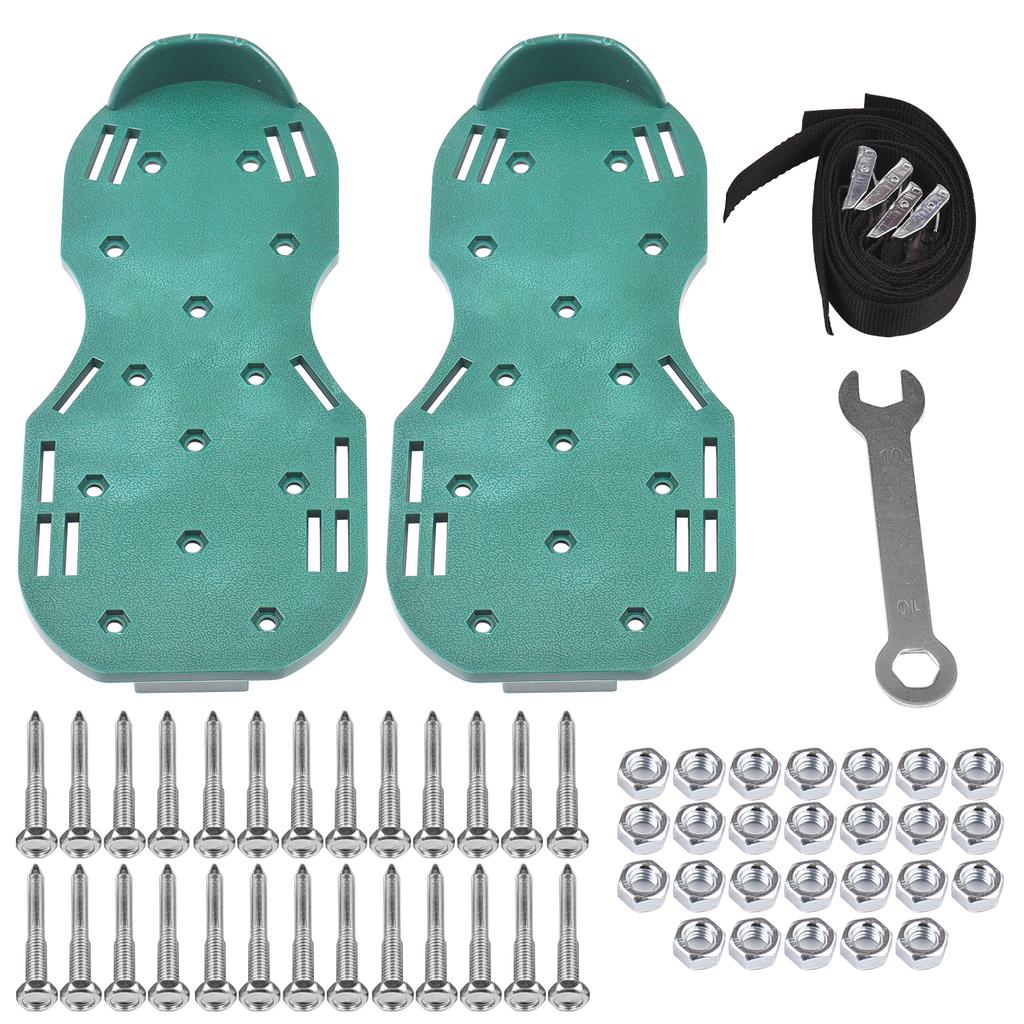 Lawn Aerator Shoes for Grass Soil Yard Aerator Tool Spike Shoes with 2 Adjustable Metal Laces for