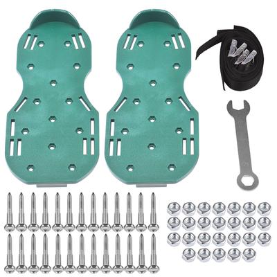 Gazonbeluchterschoenen voor Grasgrond Tuinbeluchter Gereedschap Spikeschoenen met 2 Verstelbare Metalen Veters voor