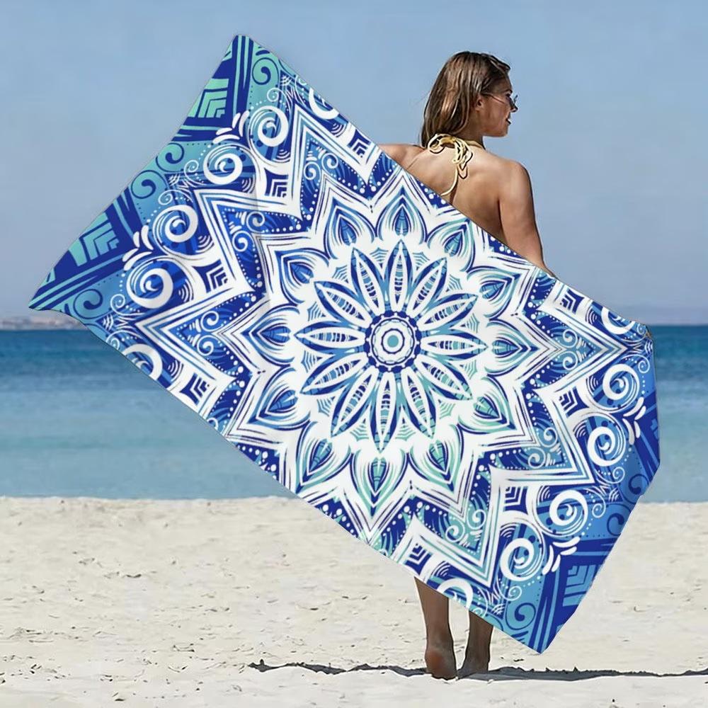 Europe, America, India, Mandala Beach Towels, Popular Microfiber Bath Towels