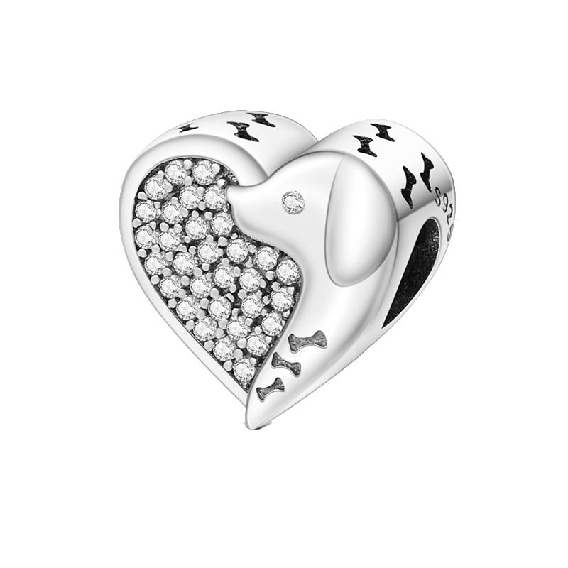 Copper Metal Sister In My Heart Friend Friendship Bead Component Charm Bead Component Compatible With 4MM Hole Diamete Bracelet High Quality Fine