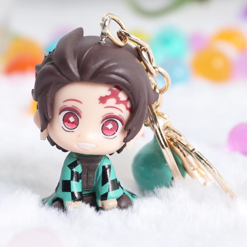 Trendy klíčenky Demon Slayer: Kreslené přívěsky na klíče od auta a přívěsky na tašku