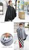 Brilliant Piece Shawl Collar Kimono Herringbone Kimono Cold Loofah Charcoal Gray Coat, Poncho, Cape, Winter, Pattern, Cape, Protection, Haori, Collar,