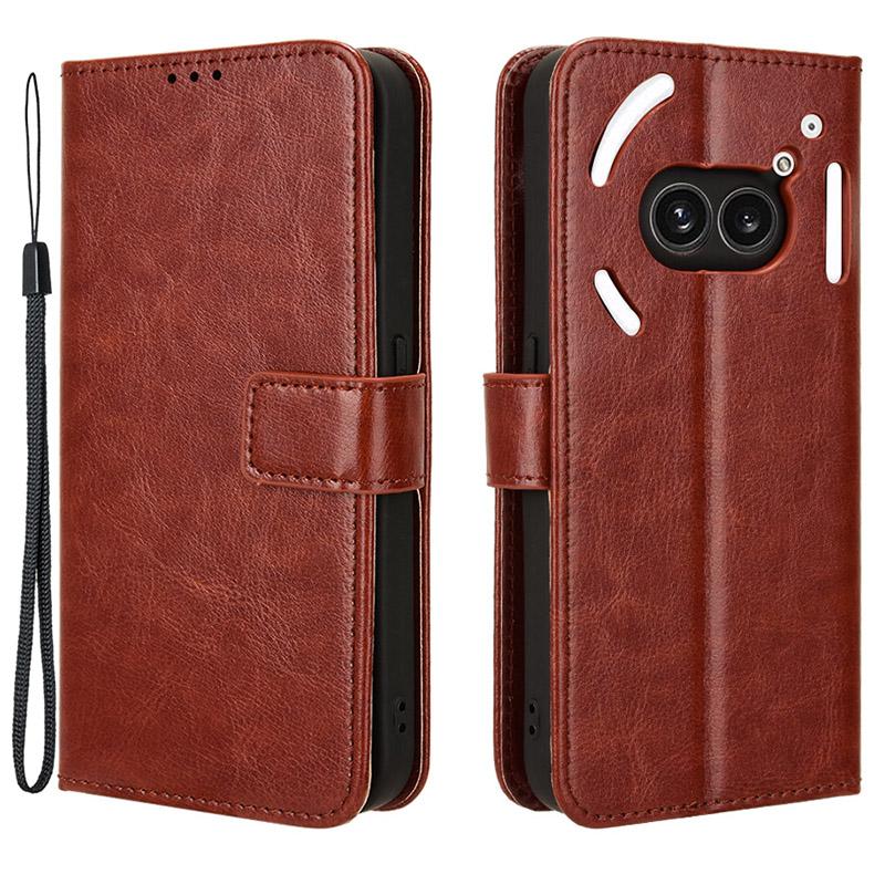 For Nothing Phone (2a) Plus/Phone (2a) Wallet Case Crazy Horse Texture Folio Stand Phone Cover
