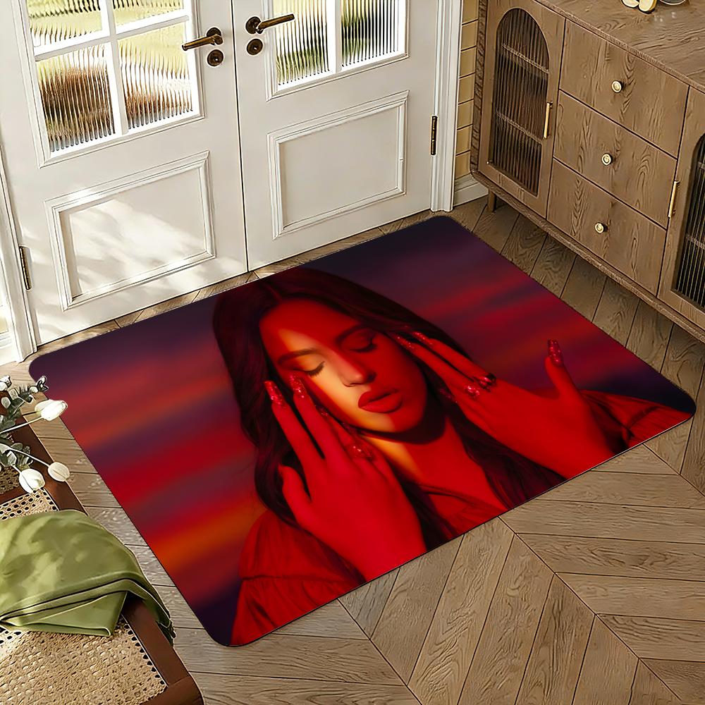 Singer Rosalia Motomami Floor Mat Floor Mat Soft Flannel Non-Slip Door  Rug for Living Room