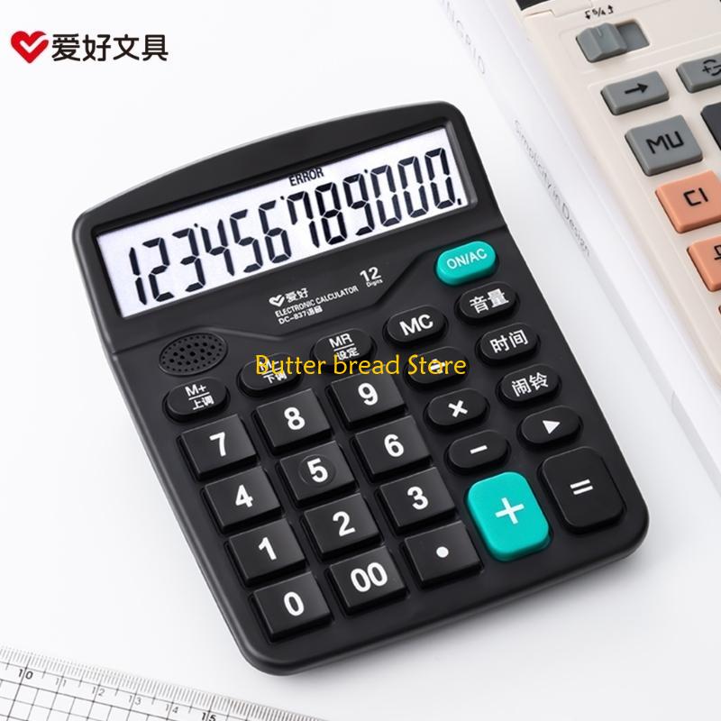 W89C 12-Digit Large Desktop Calculator with Large LCD Display Screen,for Office