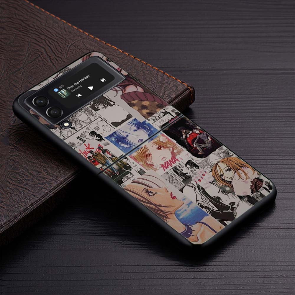 Nana Anime Na Na Girl Zflip4 Zflip5 Phone Case For Samsung Z Flip3 Flip4 Flip5 5G zFlip 4 5 Cover Cellphone Shell Caso Fundas