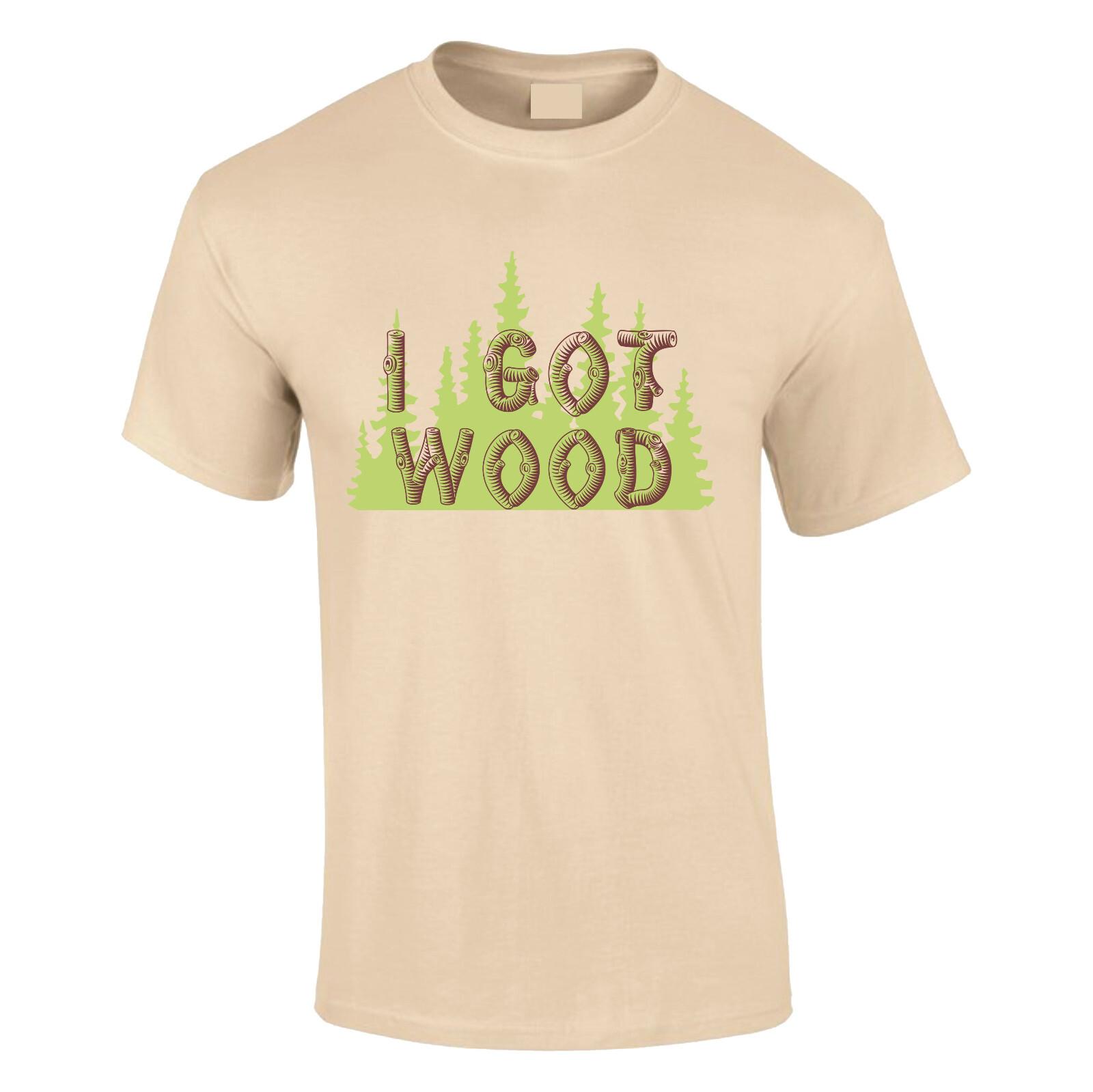 I Got Wood Mens T-Shirt Zombie Funny Shaun of the Dead Movie Retro Kids Adult te XXXL