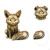 Fox Figurine for Office Desk Micro Landscape Animal Sculpture Tea Pet
