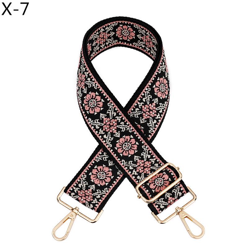 Nastavitelný žakárový ramenní popruh v etnickém stylu pro dámské crossbody tašky