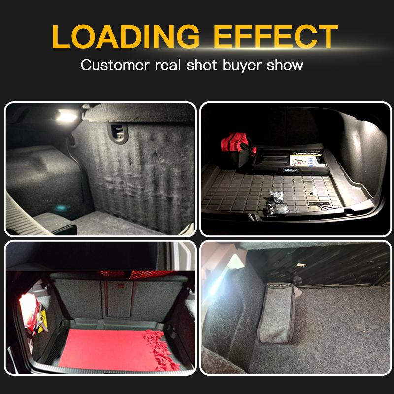 2Pcs 6000k LED Luggage Compartment Light Trunk Footwell Lamps For Volvo S80 2000-2013 C70 2000-2013 XC90 2004-up OEM#: 30754448
