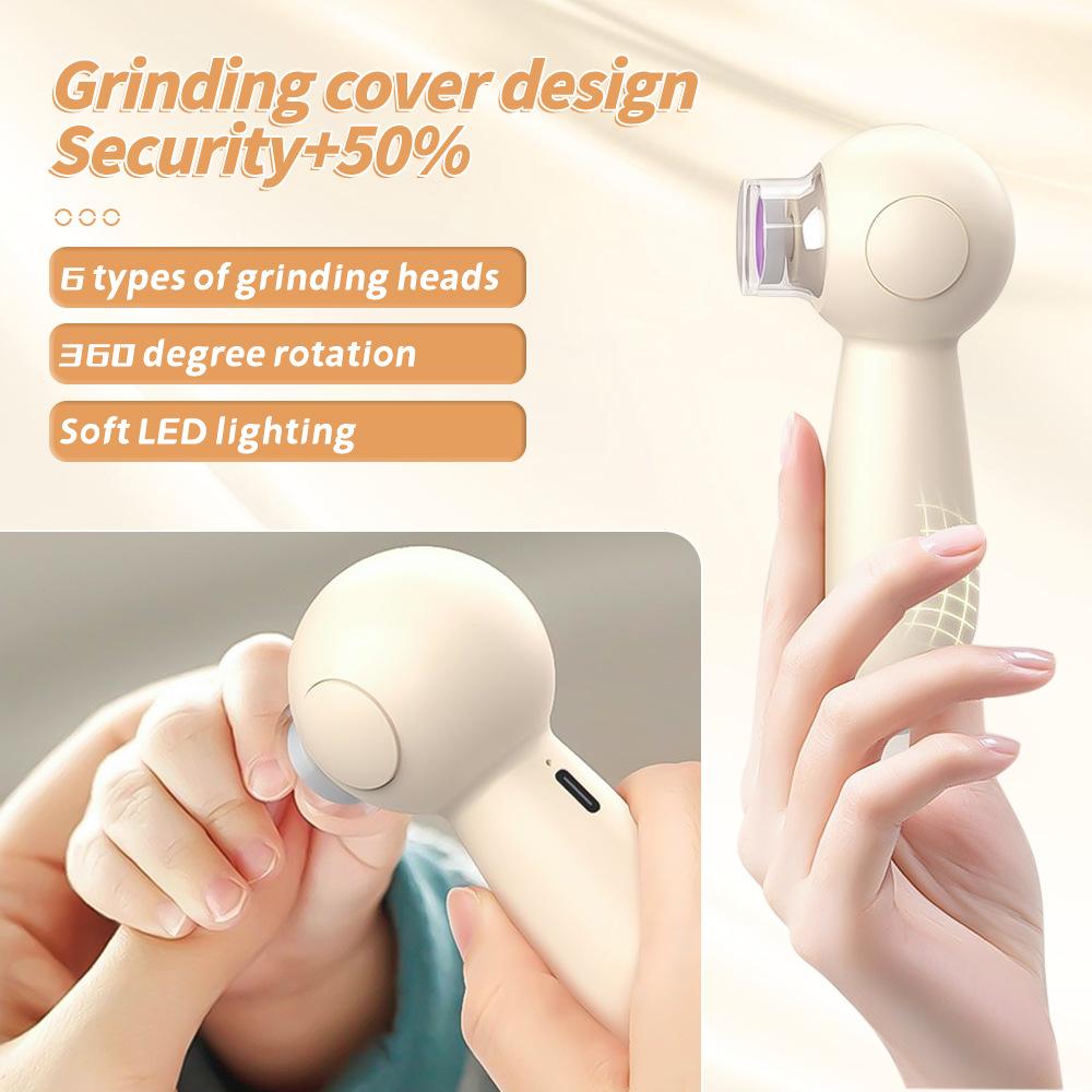Baby Electric Nail Polisher Nail Art Tool Polishing Machine Small Household Mini Nail Polisher Handheld Nail File