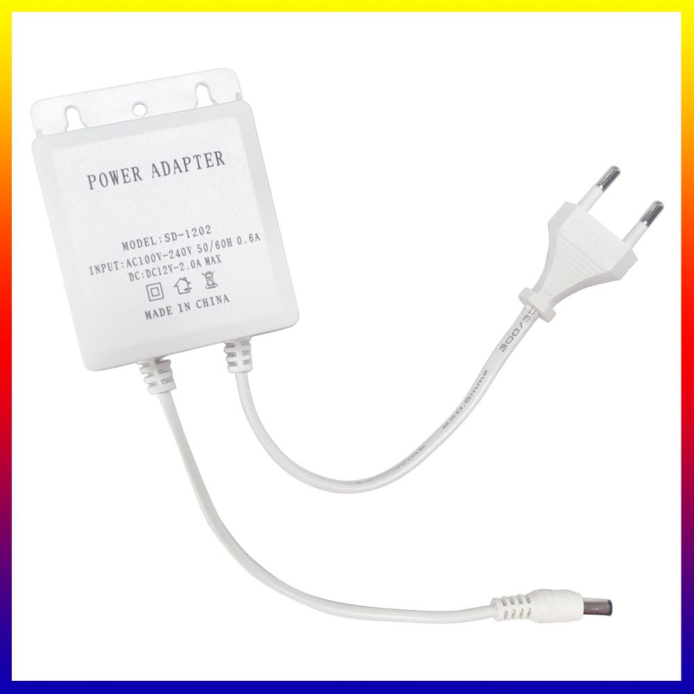 Waterproof DC12V/2A EU Power Adapter For Surveillance CCTV Security Cameras AHD Camera DVR NVR Input AC100V-240V 5.5mm*2.1mm