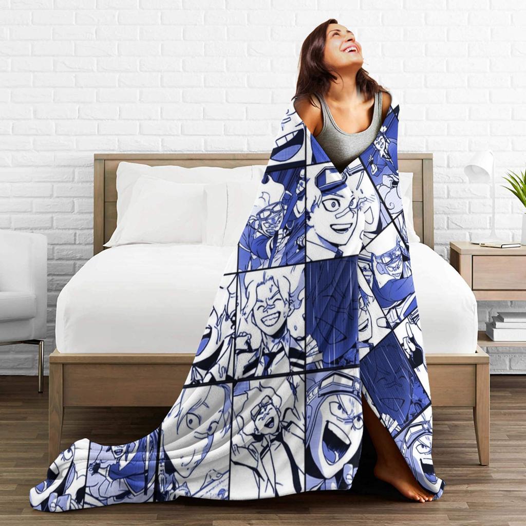 Oboro Shirakumo Collage Plush Blanket Boku No My Hero Academia Academy Throw Blankets for Home Bedspreads,