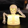 Halloween Pumpkin Skull Night Light, LED Spooky Decor for Haunted House, Glowing Ghost Ornament for Table Centerpiece