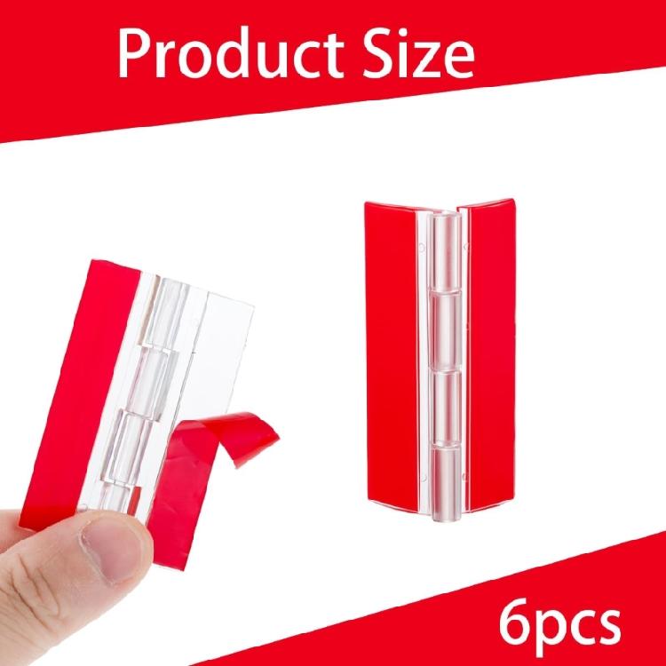 Mini Plastic Hinges Easy Mount Auto Stick Included Strong Clear Hinges Quick Fixing for Home Improvement & Crafts