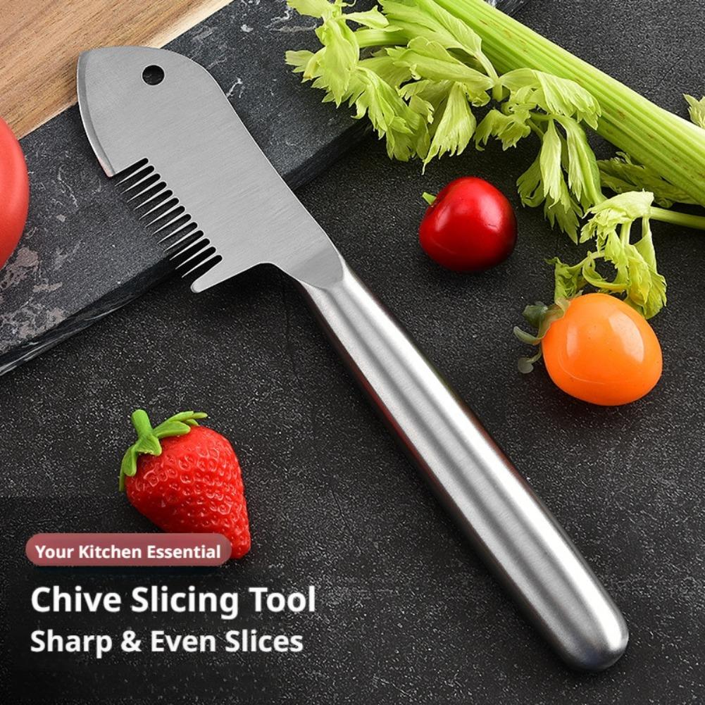 1pcs Stainless Steel Vegetable Scallion Cutter Shredder Kitchen Slicer Garnish Strips 420 Blade Sharp Chopper Utensil Cook Tool