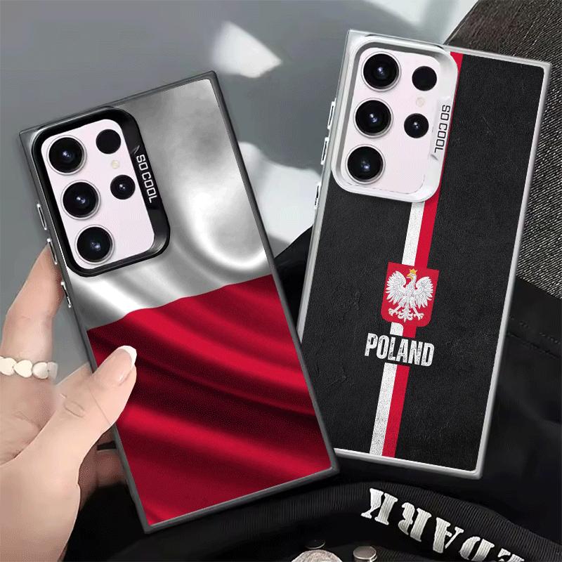 Poland Flag White Red Soft Phone Case for Samsung Galaxy S24 S25 FE S26 Edge S23 Ultra S22 Plus S21 + Shockproof Cover Back Shel