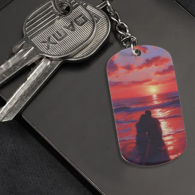 1ks Přívěsek Jednoduchý styl Gravírovaná Klíčenka Pamětní Dárek Ruská Klíčenka Módní Doplňky Kovová Rodinná Klíčenka