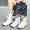 Thickened and Velvet Fashion Rain Shoes Women's Short Thermal Rain Boots Water Shoes Low-top Water Boots Anti-skid Car Wash Shoes