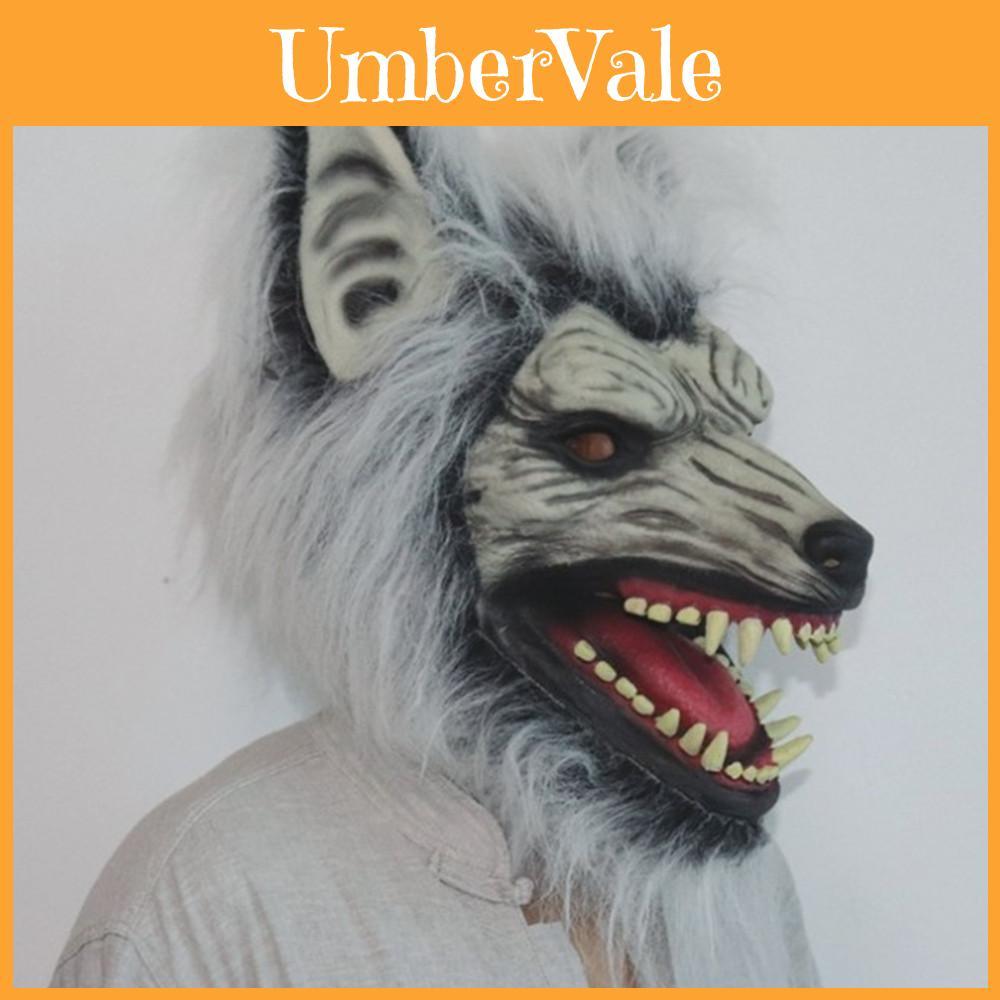 LED maska s hlavou vlka a drápy pro kostýmové hraní a halloweenskou tematickou párty dekorace