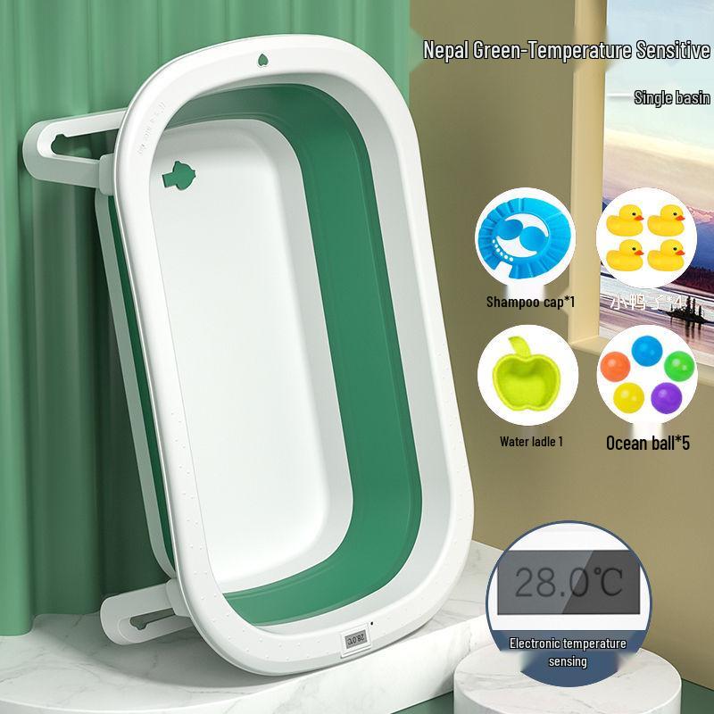 Foldable Dual-Use Baby Bathtub for Newborns - Sit & Lie Positions