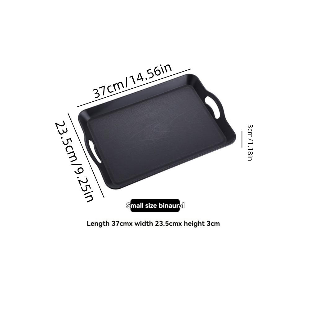 1pc Serving Trays with Handles Trays for Eating Multi Purpose Plastic Tray Rectangular Anti Skid Decorative Food Tray for Restau