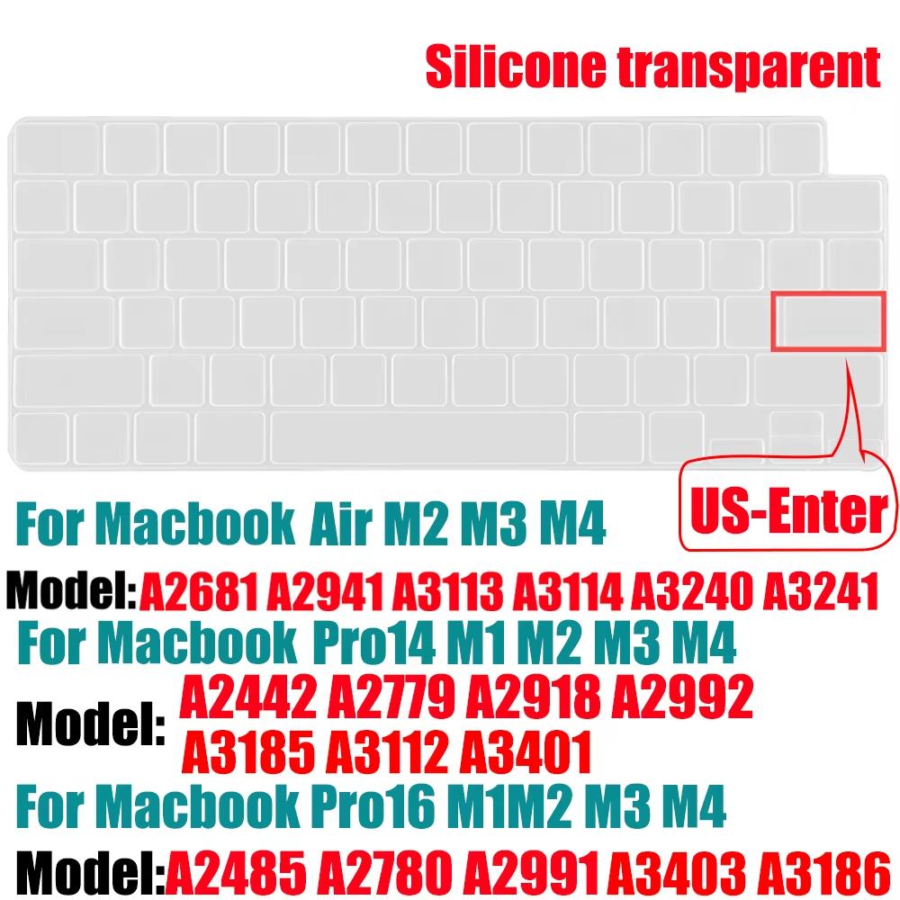 

Чехол для клавиатуры для MacBook Pro 14 13 16 Air 13.6 дюйма M4/M3 Skin(Макет США) A2681 A2485 A2780 A2991A2442 A2779 A2992 A2918 A2941
