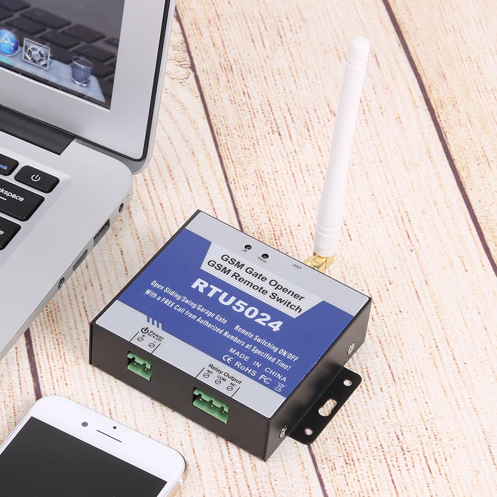 RTU5024 GSM Zugangskontrolle Türöffner Relais Fernbedienung Drahtlose Zugangskontroll-Kits Kostenloser Anruf 4G mit Antenne Heim-Sicherheitsgerät